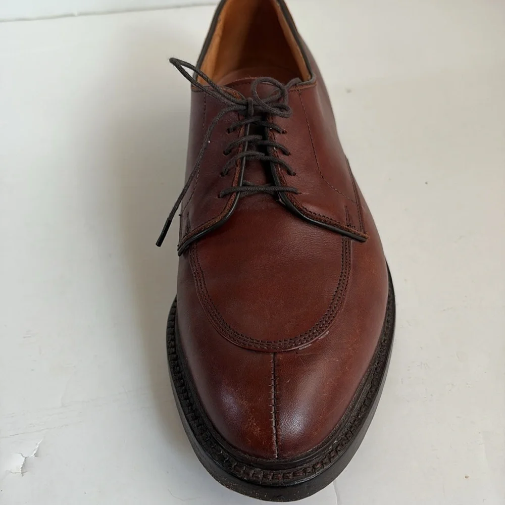 Allen Edmonds brown leather Walton oxford split toe lace men shoe size 7.5
